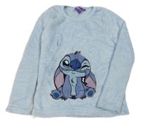 Svetlomodrá chlpatá mikina so Stitchem Disney