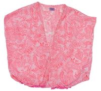 Ružový vzorovaný šifónový cardigan F&F