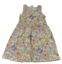 Farebné kvetované bavlnené šaty H&M