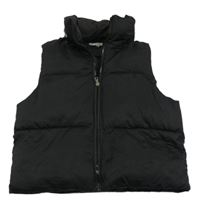 Černá šusťáková zateplená vesta 