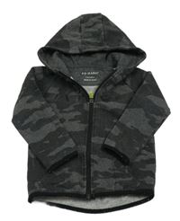 Tmavosivá army prepínaci mikina s kapucňou zn. Primark