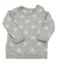 Sivo-biely ľahký sveter s hviezdami George