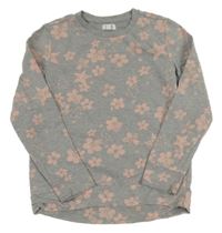 Sivo-ružová vzorovaná ľahká mikina ovs