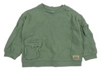 Zelená rebrovaná ľahká mikina F&F