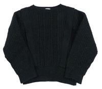 Čierny vlnený sveter