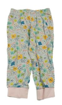 Sivo-farebné vzorované pyžamové nohavice