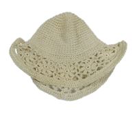 Smetanový vzorovaný slamák Next