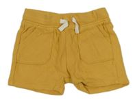 Okrové žebrované teplákové kraťasy M&S