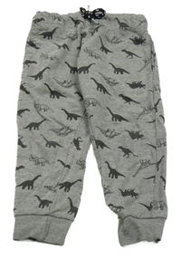 Sivé melírované tepláky s dinosaurami Lupilu