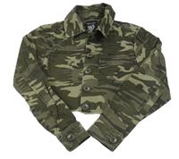 Khaki army crop plátenná bunda New Look