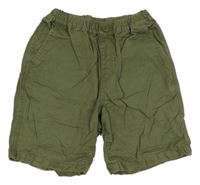 Khaki plátěné kraťasy UNIQLO