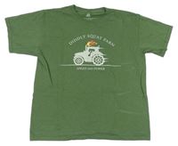Khaki tričko s traktorom