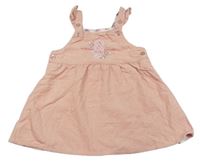 Svetloružové menšestrové šaty s Minnie a volánikmi PRIMARK