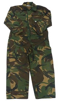 Khaki-hnědo-béžový army kalhotový overal 