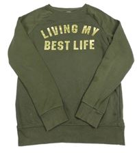 Khaki mikina s nápisom Primark