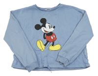 Světlemodrá crop mikina s Mickeym H&M