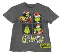 Šedé tričko s Grinchem 