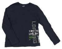 Tmavomodré tričko s nápismi Pepperts