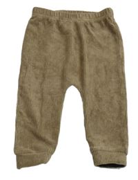 Hnedé rebrované zamatové tepláky Nutmeg