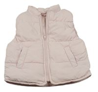 Světlerůžová šusťáková zateplená vesta Zara