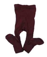 Mahagonové vzorované punčocháče H&M