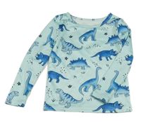 Tyrkysové pyžamové tričko s diny Shein