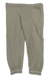 Béžovo-bílé úpletové tepláky Nutmeg