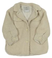 Béžová huňatá podšitá košilová bunda George