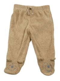 Béžové fleecové polodupky s Medvídkem PúGeorge