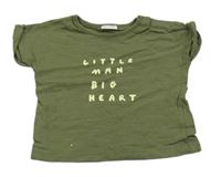 Khaki tričko s nápisom Next