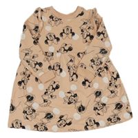 Ružové bodkovaná é teplákové šaty s Minnie Tu