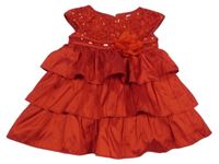 Červené slavnostní šaty s flitry 