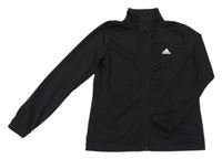 Černá propínací sportovní mikina s logem Adidas