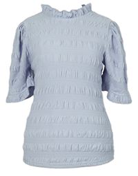 Dámská světlemodrá žabičková halenka s volánky Dorothy Perkins