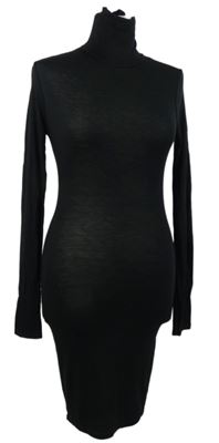 Dámske čierne šaty s rolákom Boohoo