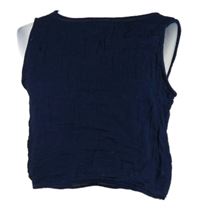 Nové - Dámský tmavomodrý crop top Primark 