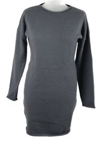 Dámske sivé svetrové šaty