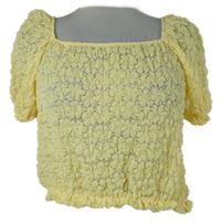 Dámska žltá čipková crop blúzka Primark