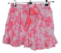 Dámske ružové vzorované sukňové kraťasy New Look
