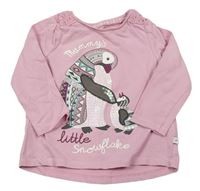 Ružové tričko s tučňáky F&F