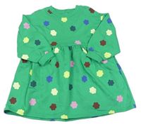 Zelené teplákové šaty s kvietkami Next