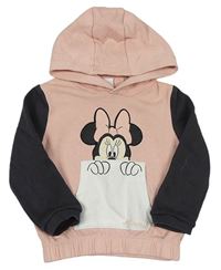 Ružovo-sivá mikina s Minnie a kapucňou Disney
