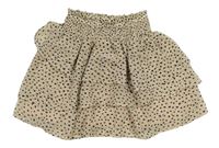 Béžová šifónová sukňa s fľakmi H&M