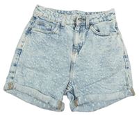 Modro-bílé mom riflové kraťasy Denim Co.
