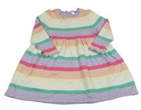 Farebné pruhované pletené šaty M&S