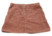 Staroružová manšestová sukňa Denim Co.