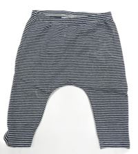 Tmavomodro-biele pruhované baggy legíny Next