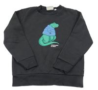 Antracitová mikina s krokodílom Tom Tailor