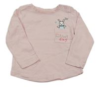 Světlerůžové triko s králíčkem Dopodopo