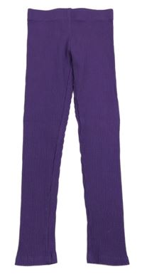 Fialové rebrované legíny H&M